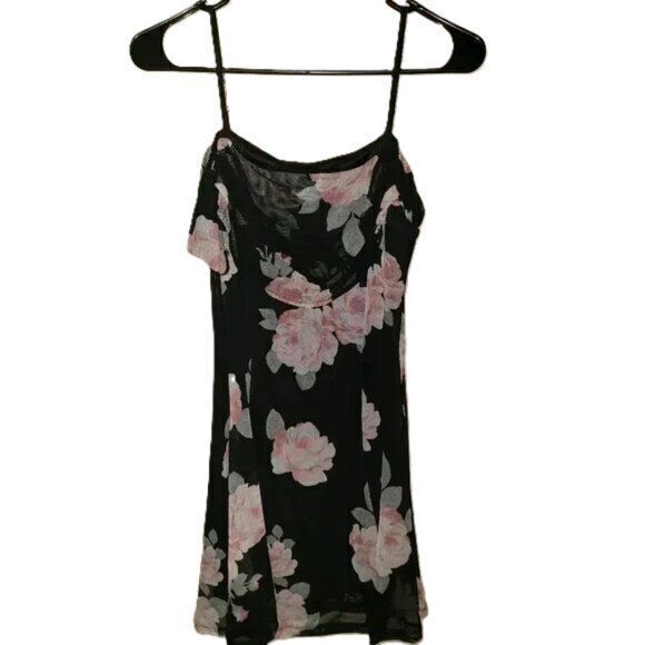 NWT No Comment Black Floral‎ Dress Size Medium H047 - Picture 1 of 9